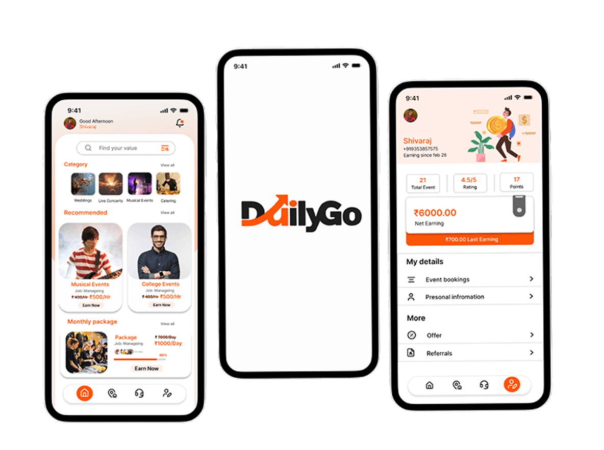 DailyGo mockups