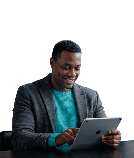 Man with tablet